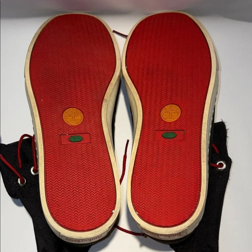 Timberland Black Boots with Red Laces